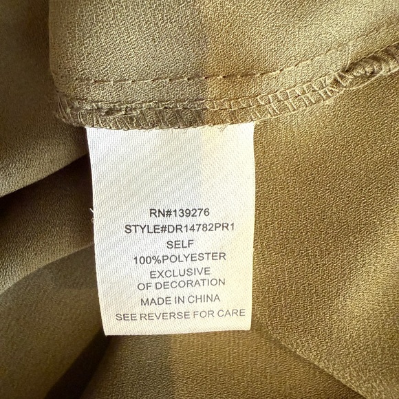 DR2 Olive Lace Accent Blouse - Picture 6 of 7